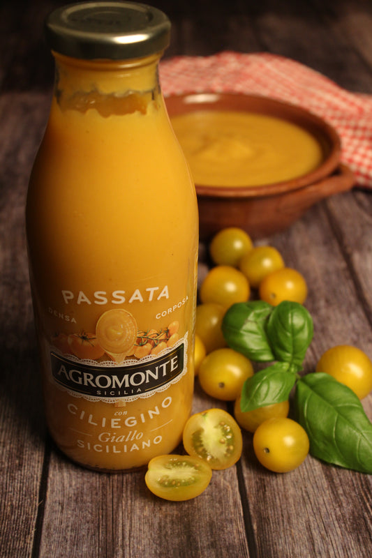 Passata mit gelben Kirschtomaten - Agromonte - Passierte gelbe Tomaten