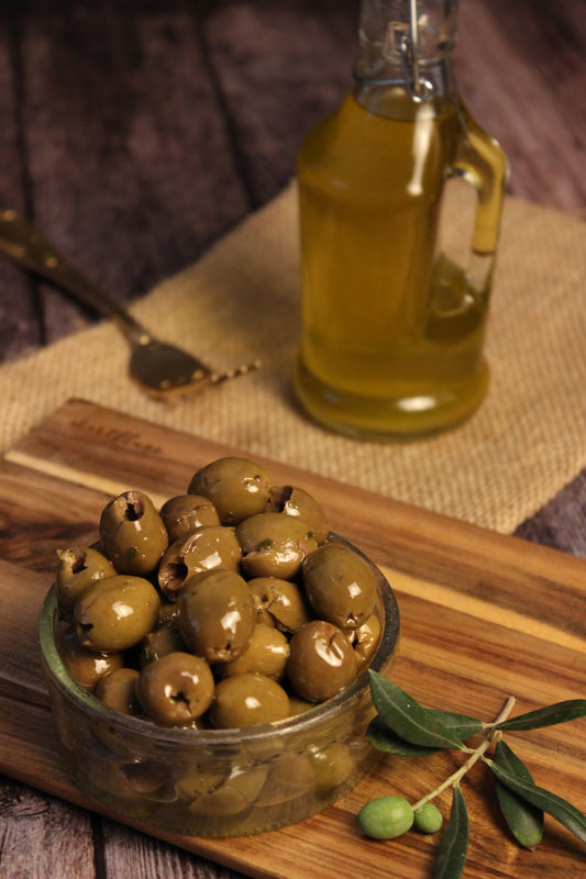 Marinierte grüne Oliven - Olive Verdi Marinati - Entsteint