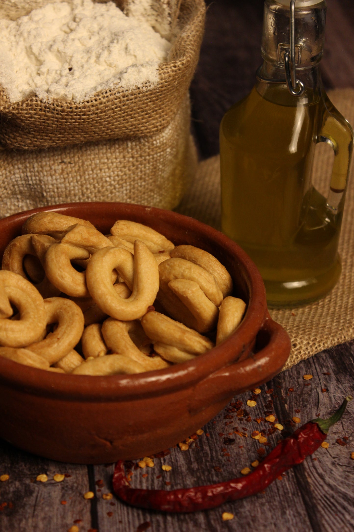 Taralli mit Chili - Taralli al Peperoncino