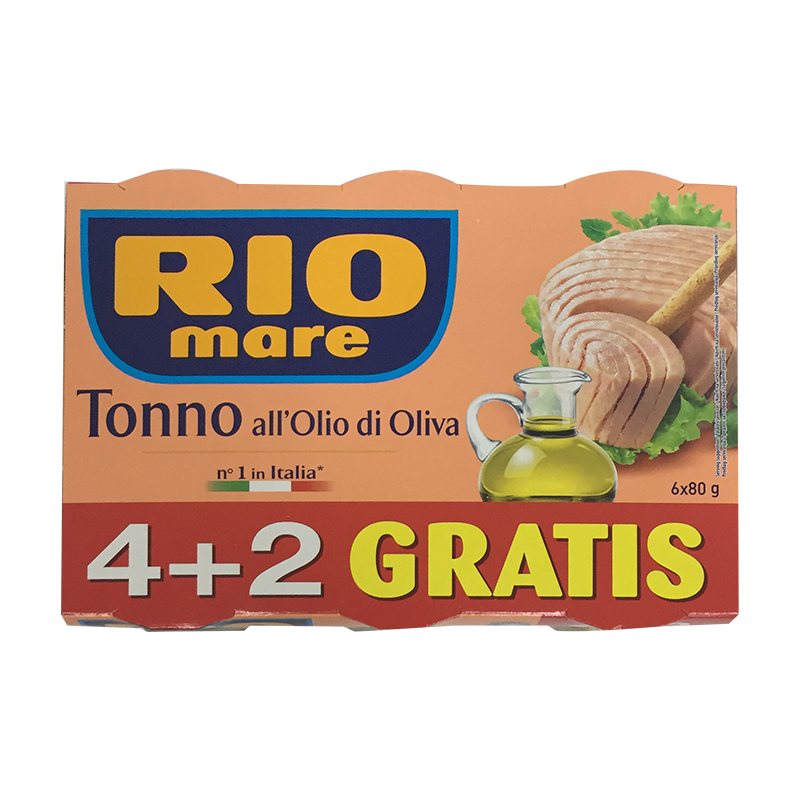 Rio Mare Tonno - Thunfisch in Olivenöl - 6x80g