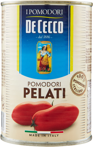De Cecco Pomodori Pelati - Geschälte Tomaten - 100% Italienische Tomaten